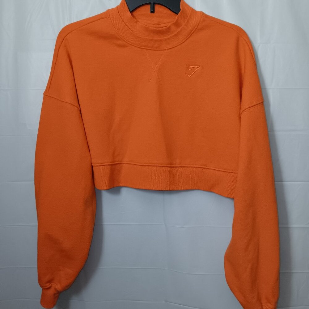 GYMSHARK DOUBLE COLLAR CROPPED SWEATSHIRT